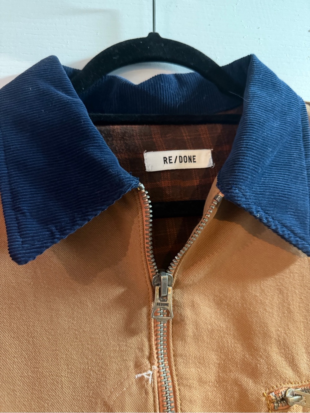 Re/done 80s Upcycled Crop
Workwear Jacket - Picture 2 of 4